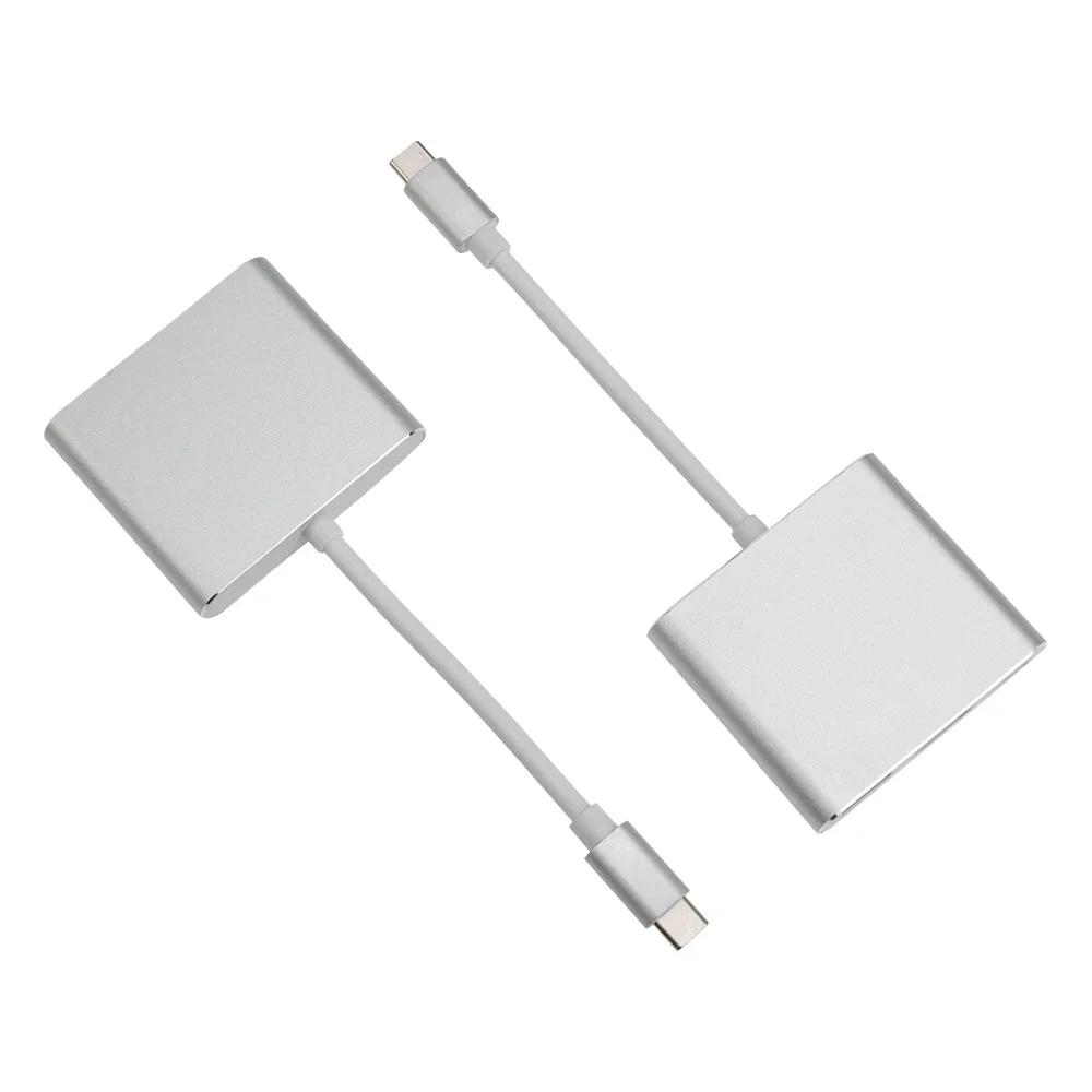 CŸ  USB C HDMI ȣȯ 3 in 1 ȯ, USB 3.0 PD   Ʈ , ƺ Ｚ ȭ̿, 100 